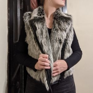 Faux Fur Moto Vest
